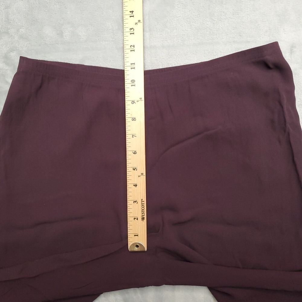 Eileen Fisher Pants Women SP Purple Wide Leg Lounge Minimalist‎ Retro Classic - Picture 8 of 10